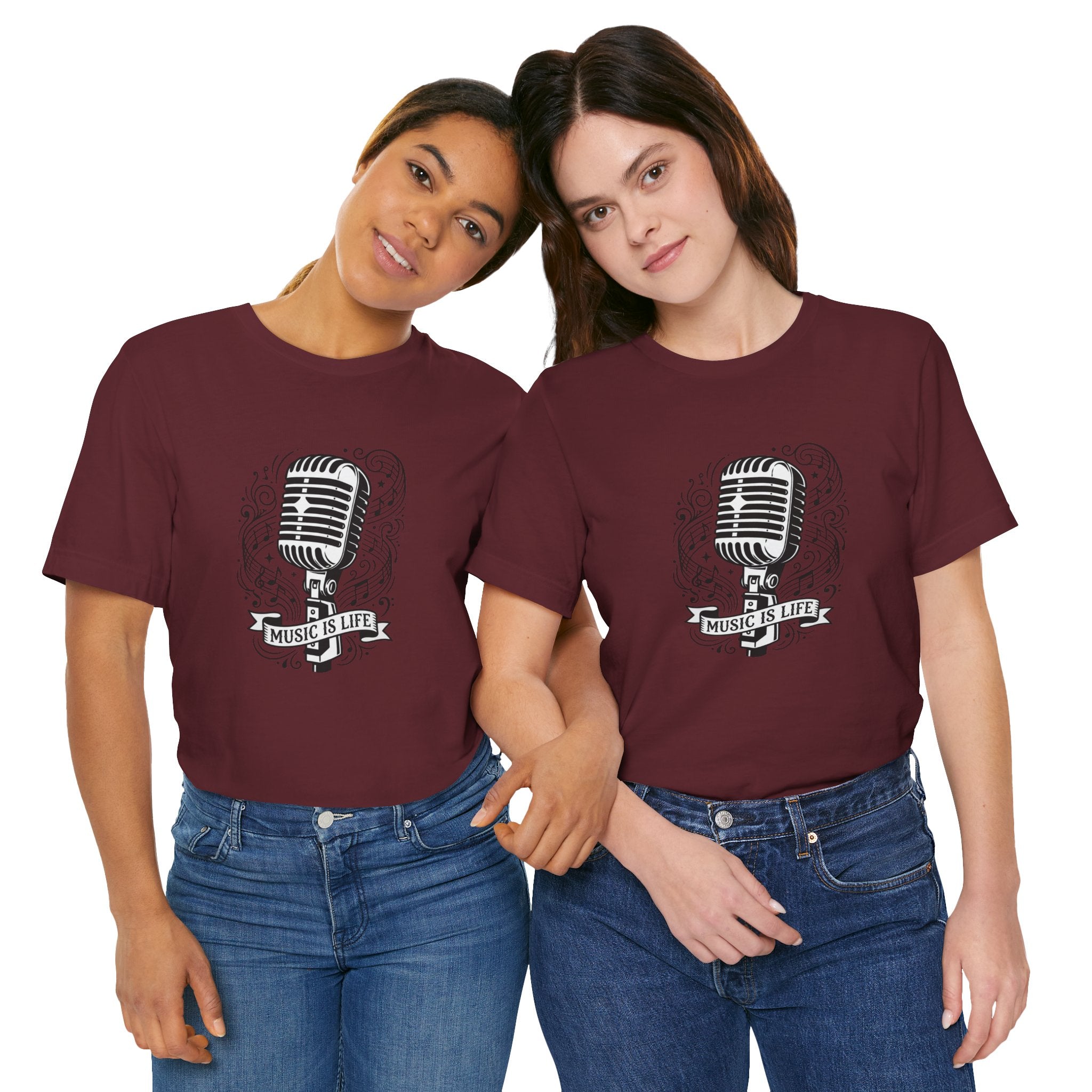 Music Is Life Vintage Microphone T-Shirt