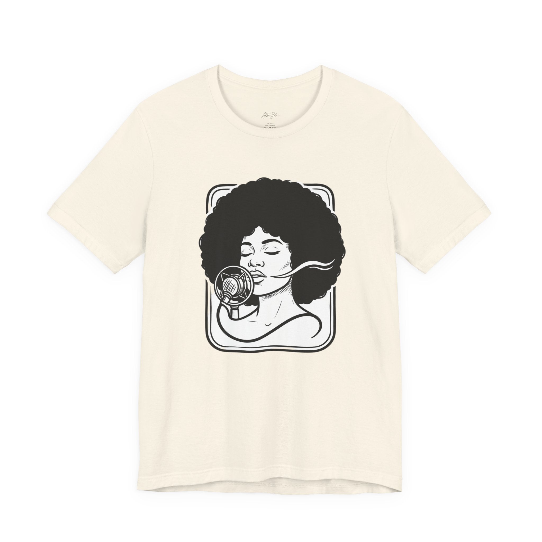 Afro Jazz Portrait T‑Shirt — Retro Singer Graphic Tee