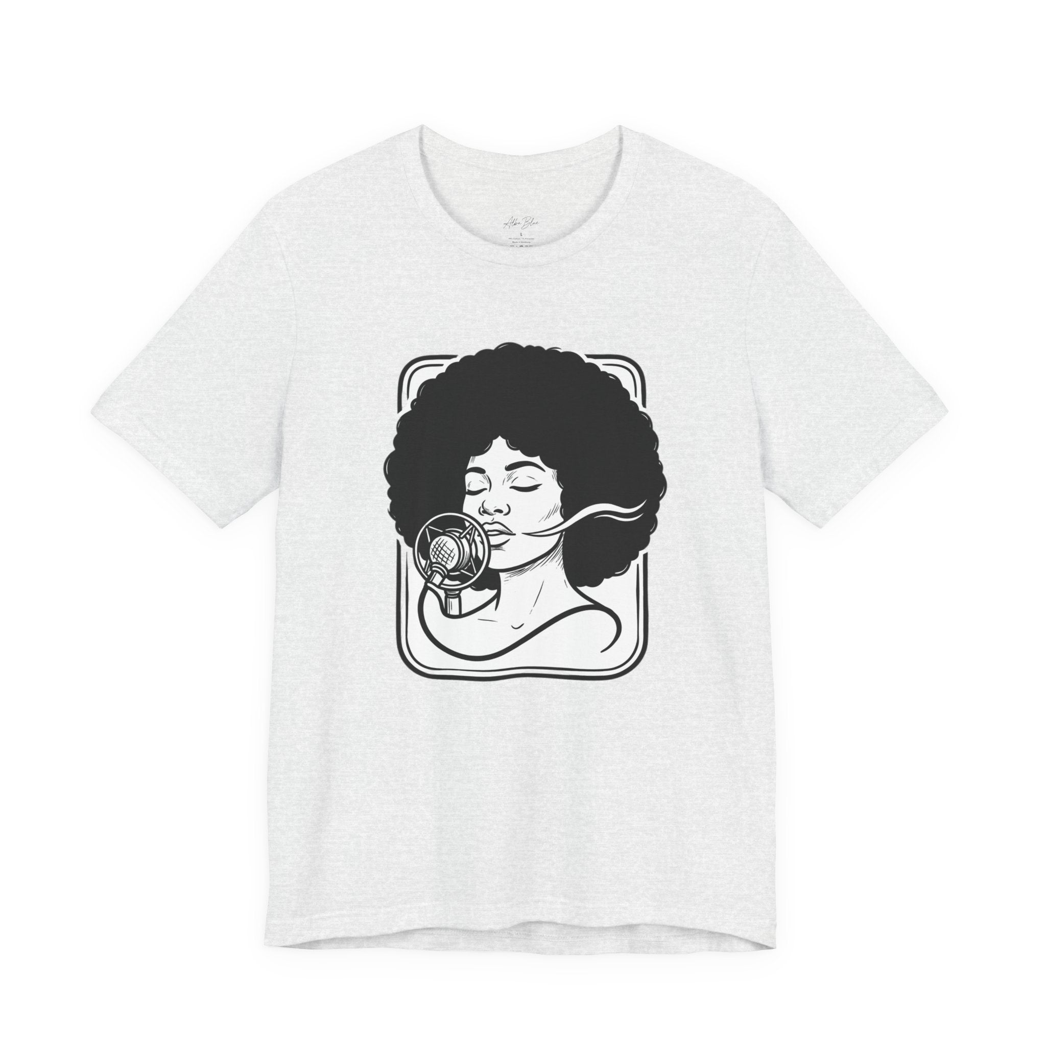 Afro Jazz Portrait T‑Shirt — Retro Singer Graphic Tee