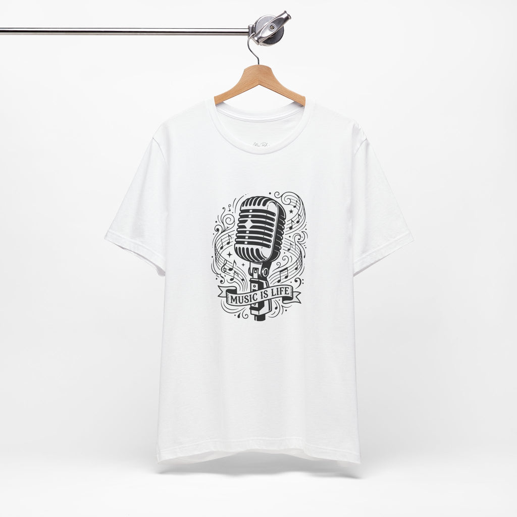 Music Is Life Vintage Microphone T-Shirt