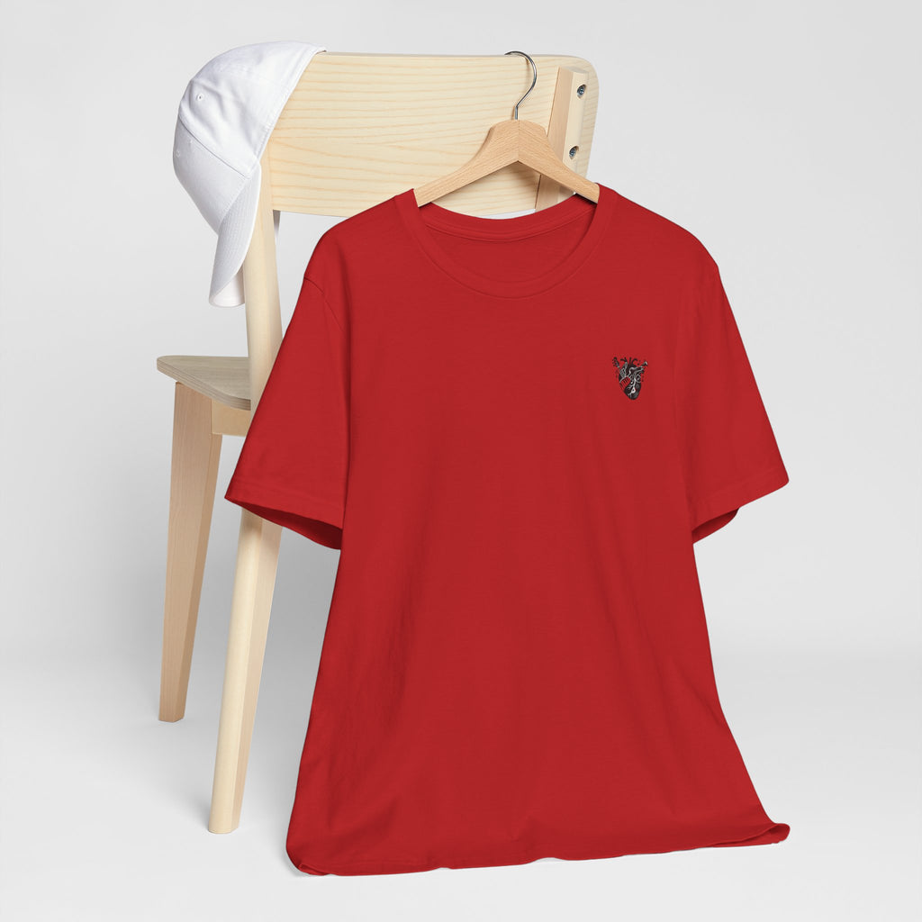 Music Heart Graphic Tee — Anatomical Heart with Instruments T-Shirt