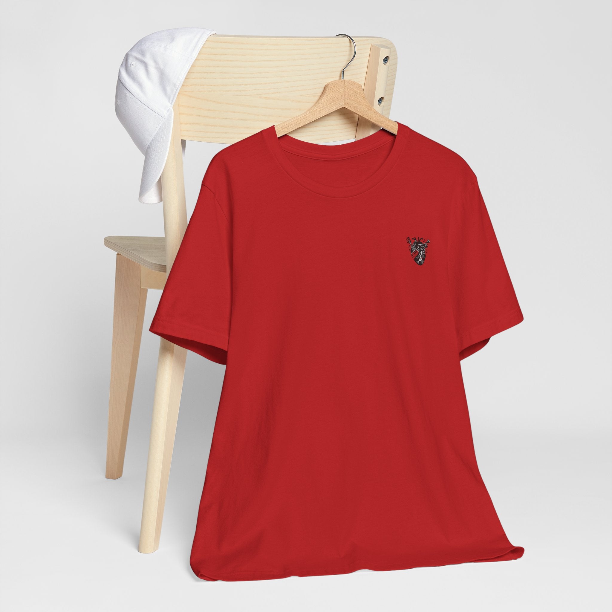 Music Heart Graphic Tee — Anatomical Heart with Instruments T-Shirt