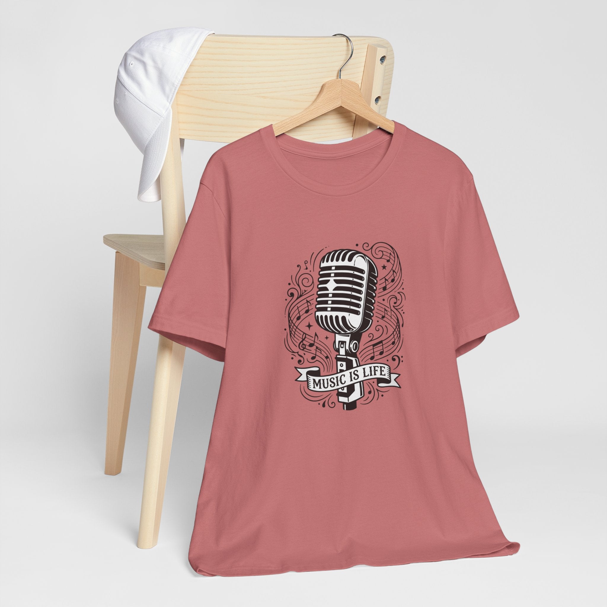 Music Is Life Vintage Microphone T-Shirt