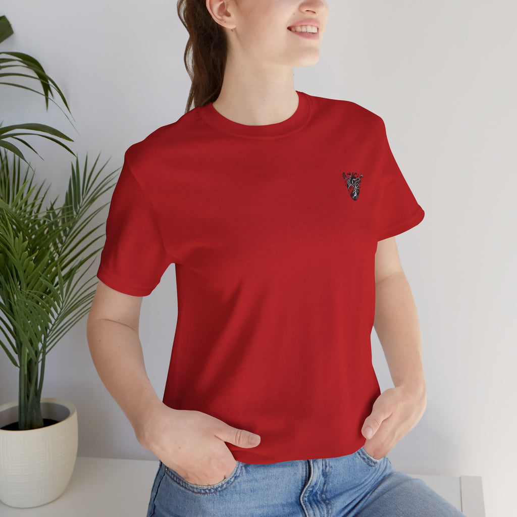 Music Heart Graphic Tee — Anatomical Heart with Instruments T-Shirt