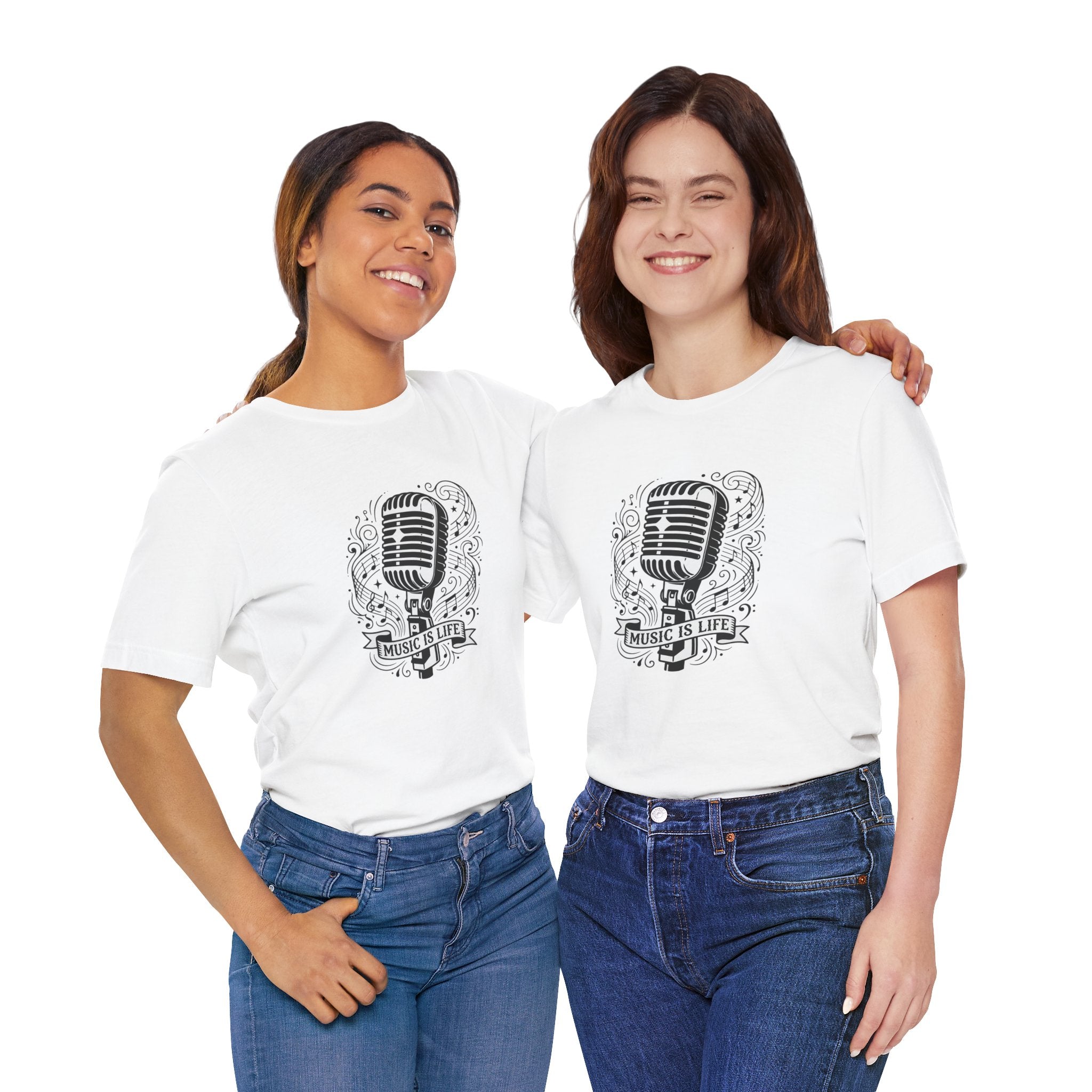 Music Is Life Vintage Microphone T-Shirt