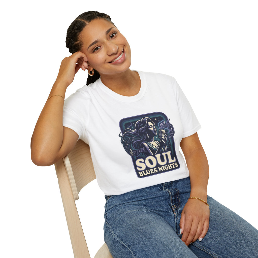 Soul Blues Nights T-Shirt — Vintage Female Singer Graphic Tee
