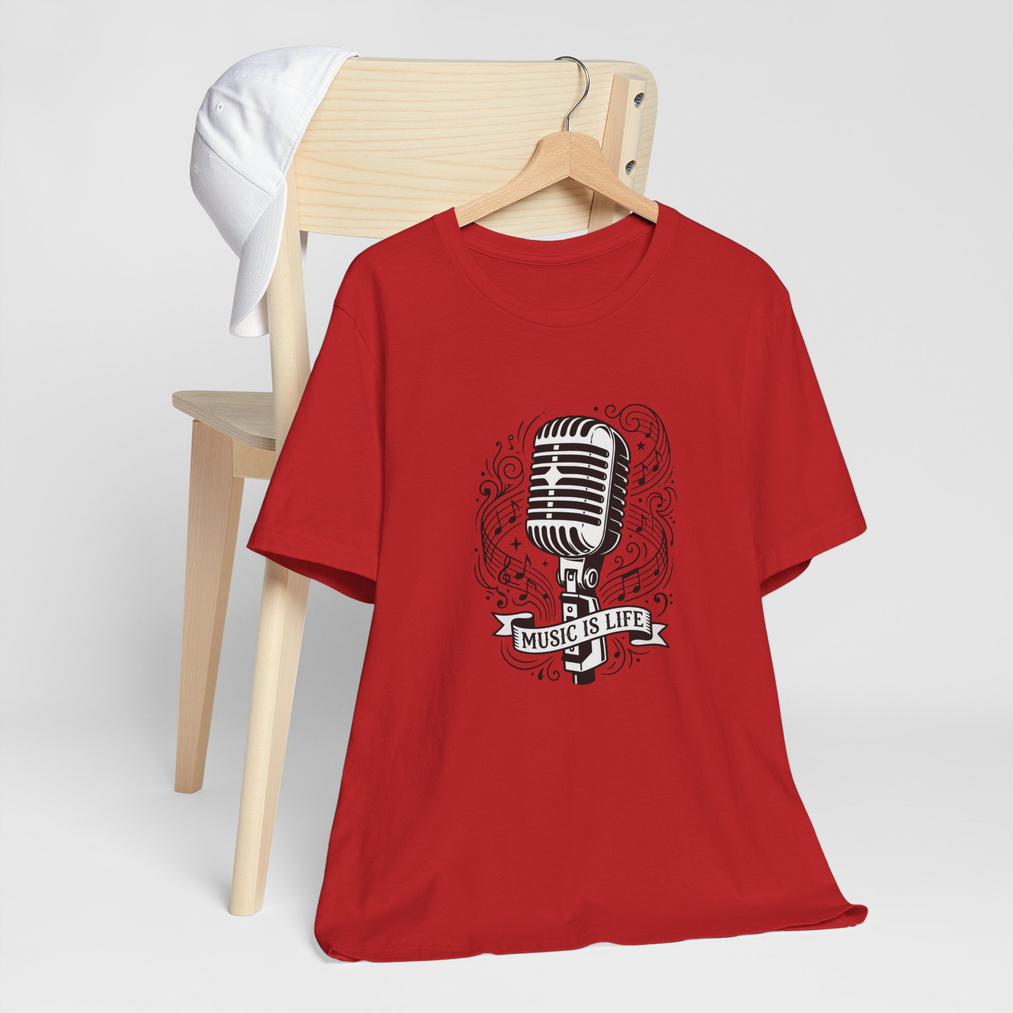 Music Is Life Vintage Microphone T-Shirt