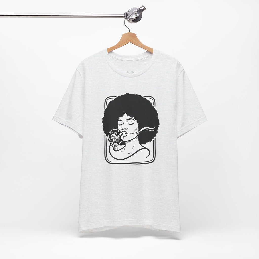 Afro Jazz Portrait T‑Shirt — Retro Singer Graphic Tee