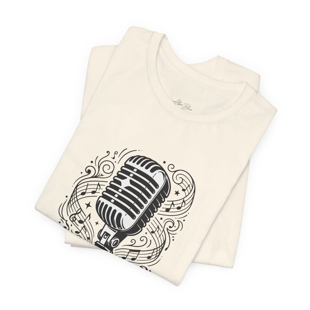 Music Is Life Vintage Microphone T-Shirt