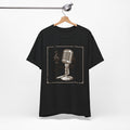 Vintage Microphone Music T‑Shirt – Retro Mic & Treble Clef Graphic Tee