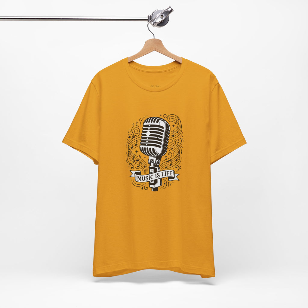 Music Is Life Vintage Microphone T-Shirt