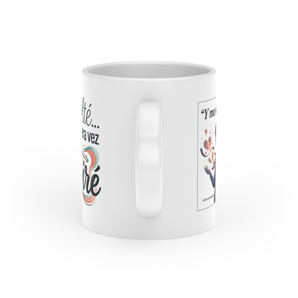 Heart-Shaped Mug — Spanish Romantic Quote Ceramic Coffee Cup